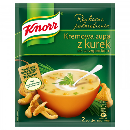 Knorr Rozkosze podniebienia Kremowa zupa z kurek ze szczypiorkiem 59 g
