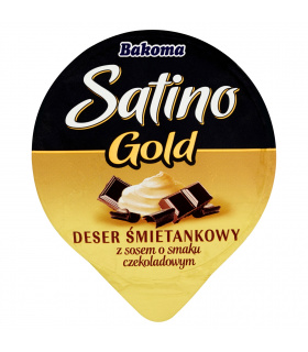 Bakoma Satino Gold Deser śmietankowy z sosem o smaku czekoladowym 140 g