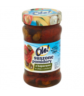 Ole! Suszone pomidory z kaparami w oleju z ziołami 270 g