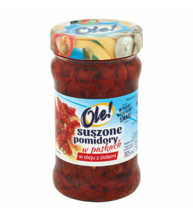 Ole! Suszone pomidory w oleju z ziołami w paskach 270 g