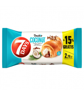 7 Days Doub!e Max Croissant z nadzieniem o smaku kakaowym i kokosowym 110 g