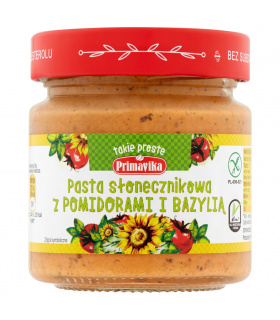 Primavika Pasta słonecznikowa z pomidorami i bazylią 160 g