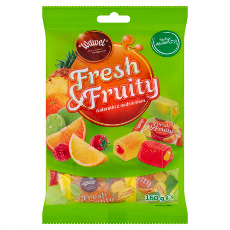 Wawel Fresh & Fruity Galaretki z nadzieniem 160 g