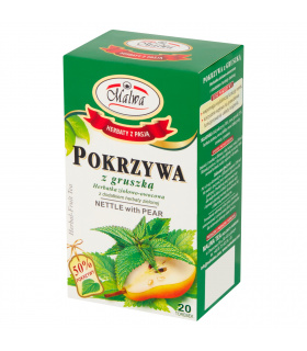 Malwa Herbatka ziołowo-owocowa z dodatkiem herbaty zielonej pokrzywa z gruszką 40 g (20 x 2 g)