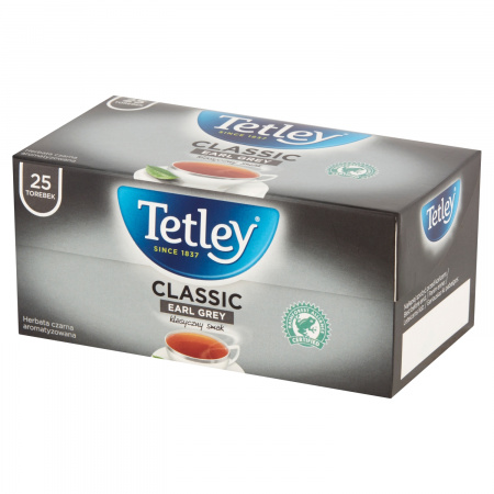 Tetley Classic Earl Grey Herbata czarna aromatyzowana 37,5 g (25 x 1,5 g)
