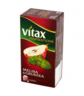 Vitax Inspirations Melisa and Gruszka Herbata ziołowo-owocowa 40 g (20 torebek)
