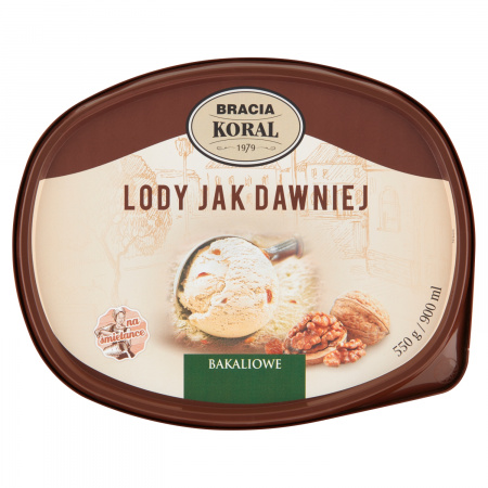 Bracia Koral Lody jak dawniej Lody bakaliowe 900 ml