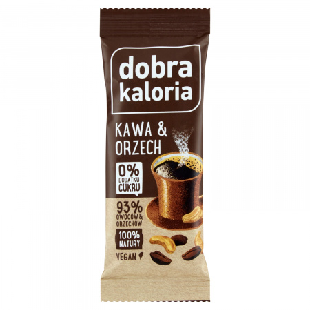 Dobra Kaloria Baton owocowy kawa & orzech 35 g