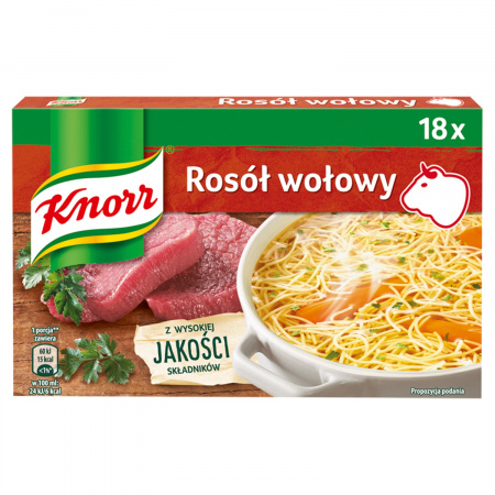 Knorr Rosół wołowy 180 g (18 x 10 g)