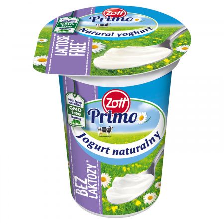 Zott Primo Bez laktozy Jogurt naturalny 180 g
