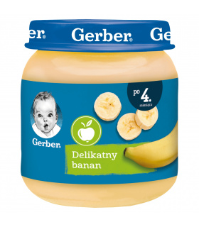 Gerber Delikatny banan dla niemowląt po 4. miesiącu 125 g
