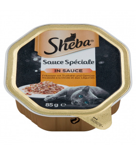 Sheba Sauce Spéciale Karma dla dorosłych kotów frykas z indykiem i warzywami 85 g