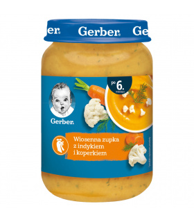 Gerber Wiosenna zupka z indykiem i koperkiem dla niemowląt po 6. miesiącu 190 g