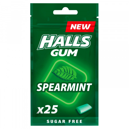 Halls Gum Guma do żucia bez cukru o smaku miętowym 36,5 g (25 sztuk)