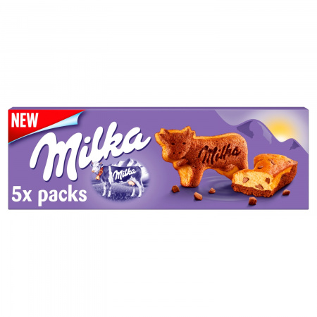 Milka Tender Moo Ciastko biszkoptowe z kawałkami czekolady mlecznej 140 g (5 sztuk)