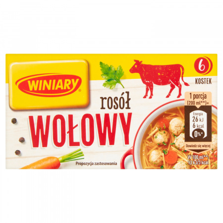 Winiary Rosół wołowy 60 g (6 sztuk)