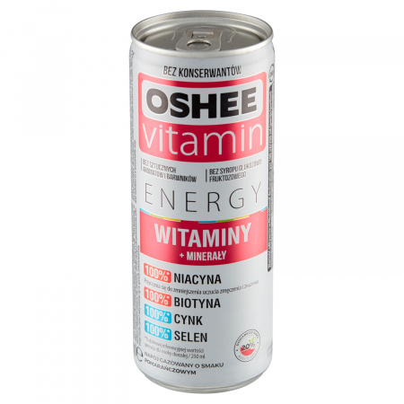 Oshee Vitamin Energy Napój gazowany o smaku pomarańczowym 250 ml