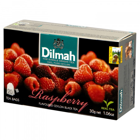 Dilmah Raspberry Cejlońska czarna herbata 30 g (20 x 1,5 g)