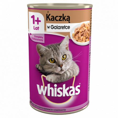 Whiskas Mokra karma dla kota 1+ z Kaczką w Sosie 400 g
