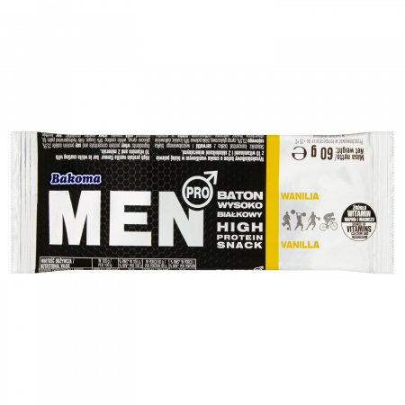 Bakoma Men Pro Baton wysokobiałkowy wanilia 60 g