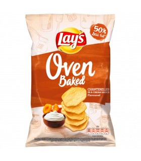 Lay's Oven Baked Pieczone chipsy ziemniaczane o smaku kurek w śmietanowym sosie 125 g