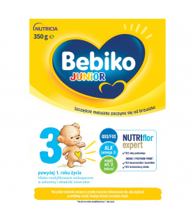 Bebiko Junior 3 Mleko modyfikowane dla dzieci powyżej 1. roku życia 350 g