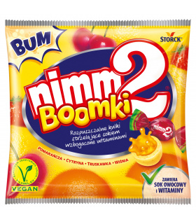 nimm2 Boomki Rozpuszczalne cukierki owocowe wzbogacone witaminami 90 g