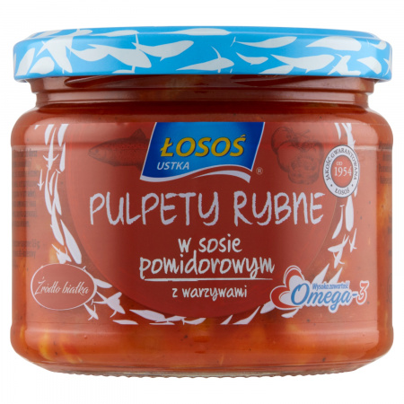 Łosoś Ustka Pulpety rybne w sosie pomidorowym z warzywami 270 g