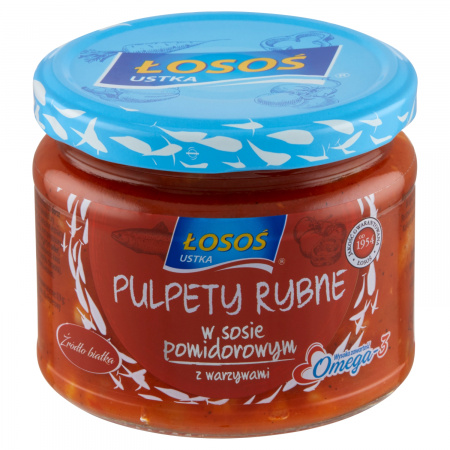 Łosoś Ustka Pulpety rybne w sosie pomidorowym z warzywami 270 g