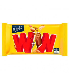 E. Wedel WW Cztery wafelki przekładane nadzieniem orzechowym arachidowym w mlecznej czekoladzie 47 g