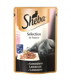 Sheba Selection in Sauce Karma pełnoporcjowa z łososiem 85 g