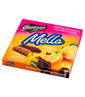 Goplana Mella Galaretka w czekoladzie o smaku pomarańczowym 190 g