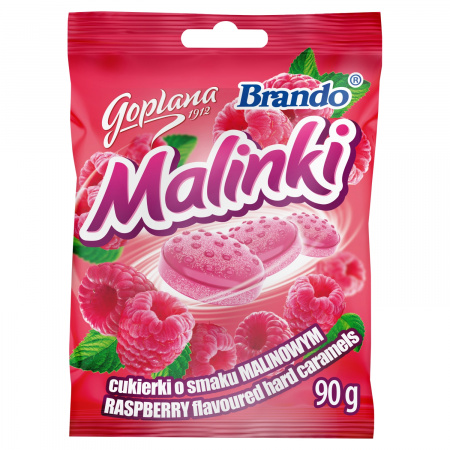 Goplana Brando Malinki Cukierki o smaku malinowym 90 g