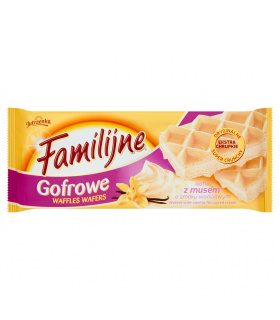 Familijne Gofrowe wafle z musem o smaku waniliowym 130 g