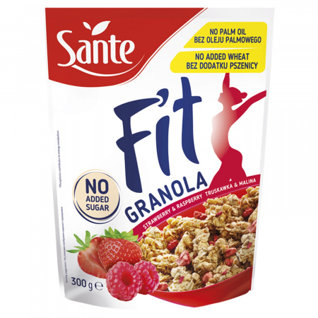 Sante Fit Granola truskawka & malina 300 g