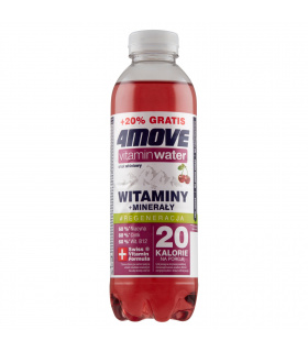 4Move Vitamin Water Witaminy Napój niegazowany o smaku wiśniowym 667 ml