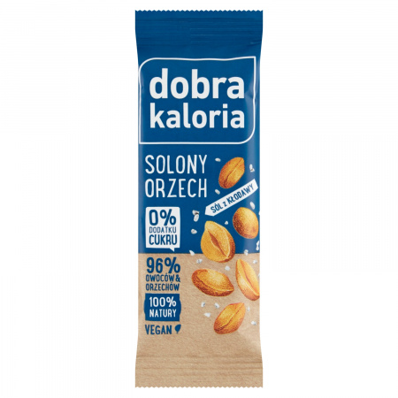 Dobra Kaloria Baton owocowy solony orzech 35 g