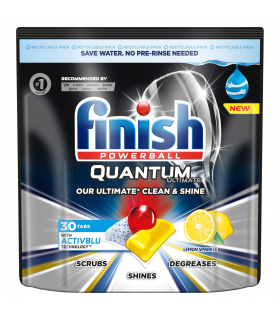 Finish Quantum Ultimate Lemon Kapsułki do mycia naczyń w zmywarce 375 g (30 sztuk)