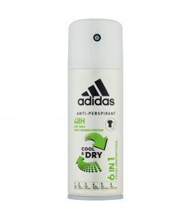 Adidas 6 in 1 Dezodorant antyperspirant dla mężczyzn 150 ml