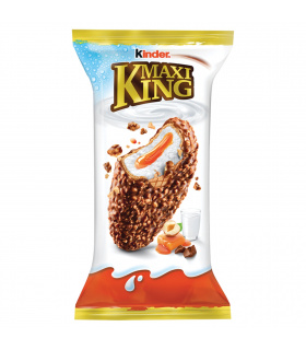 Kinder Maxi King Wafel z mlecznym i karmelowym nadzieniem pokryty czekoladą i orzechami 35 g