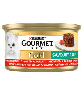 Gourmet Gold Karma dla kotów savoury cake z wołowiną i pomidorami 85 g