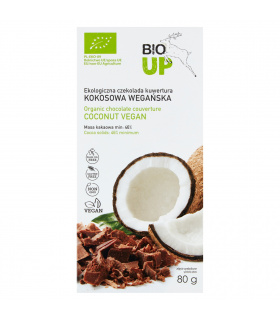 Bio Up Ekologiczna czekolada kuwertura kokosowa wegańska 80 g