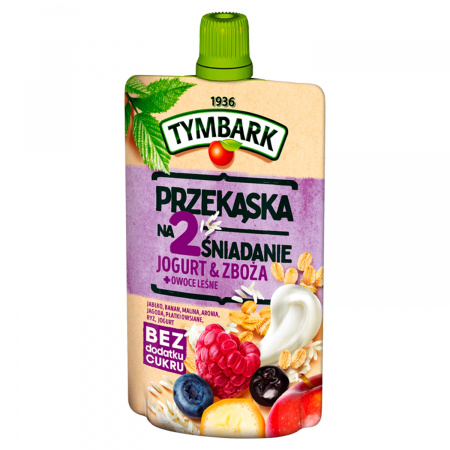 Tymbark Przekąska na 2 śniadanie jogurt & zboża + owoce leśne 100 g