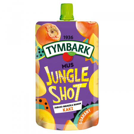 Tymbark Jungle Shot Mus jabłko gruszka banan kaki 200 g