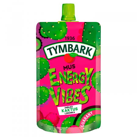 Tymbark Energy Vibes Mus jabłko kaktus limonka 200 g