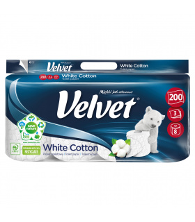 Velvet Excellence White Cotton Papier toaletowy 8 rolek
