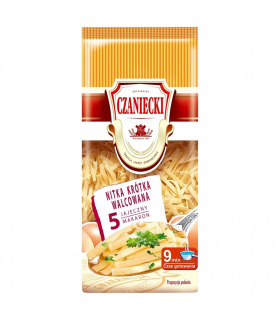 Czaniecki Makaron 5 jajeczny nitka krótka walcowana 250 g