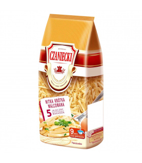 Czaniecki Makaron 5 jajeczny nitka krótka walcowana 250 g