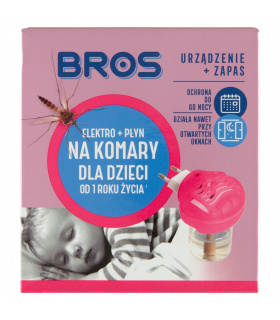 Bros Elektro + płyn na komary dla dzieci od 1 roku życia 40 ml