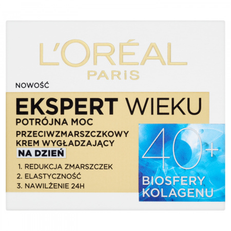 L'Oreal Paris Ekspert Wieku 40+ Przeciwzmarszczkowy krem wygładzający na dzień 50 ml